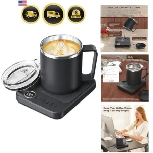 Coffee Mug Warmer &Mug Set for Desk, Smart Coffee Cup Warmer with 16oz Heated...