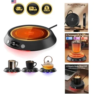 Coffee Mug Warmer - 50W Electric Coffee Warmer for Desk 3 Temp Settings & 2-9...