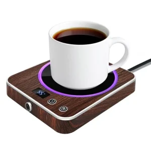 VIBEELEAF Smart Coffee Mug Warmer for Desk - Electric Cup 106, Walnut